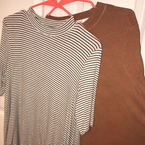 2 American eagle tops, open back